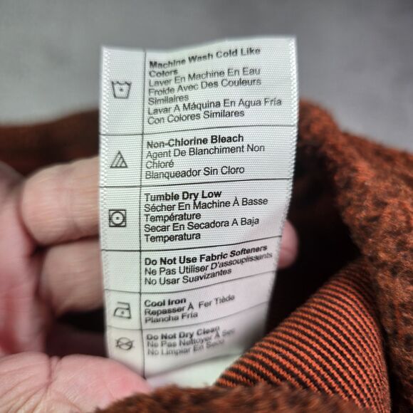 Carhartt Sherpa Fleece Pullover Large Rust Brown Quarter Snap OJ4991 Fall - Picture 11 of 16